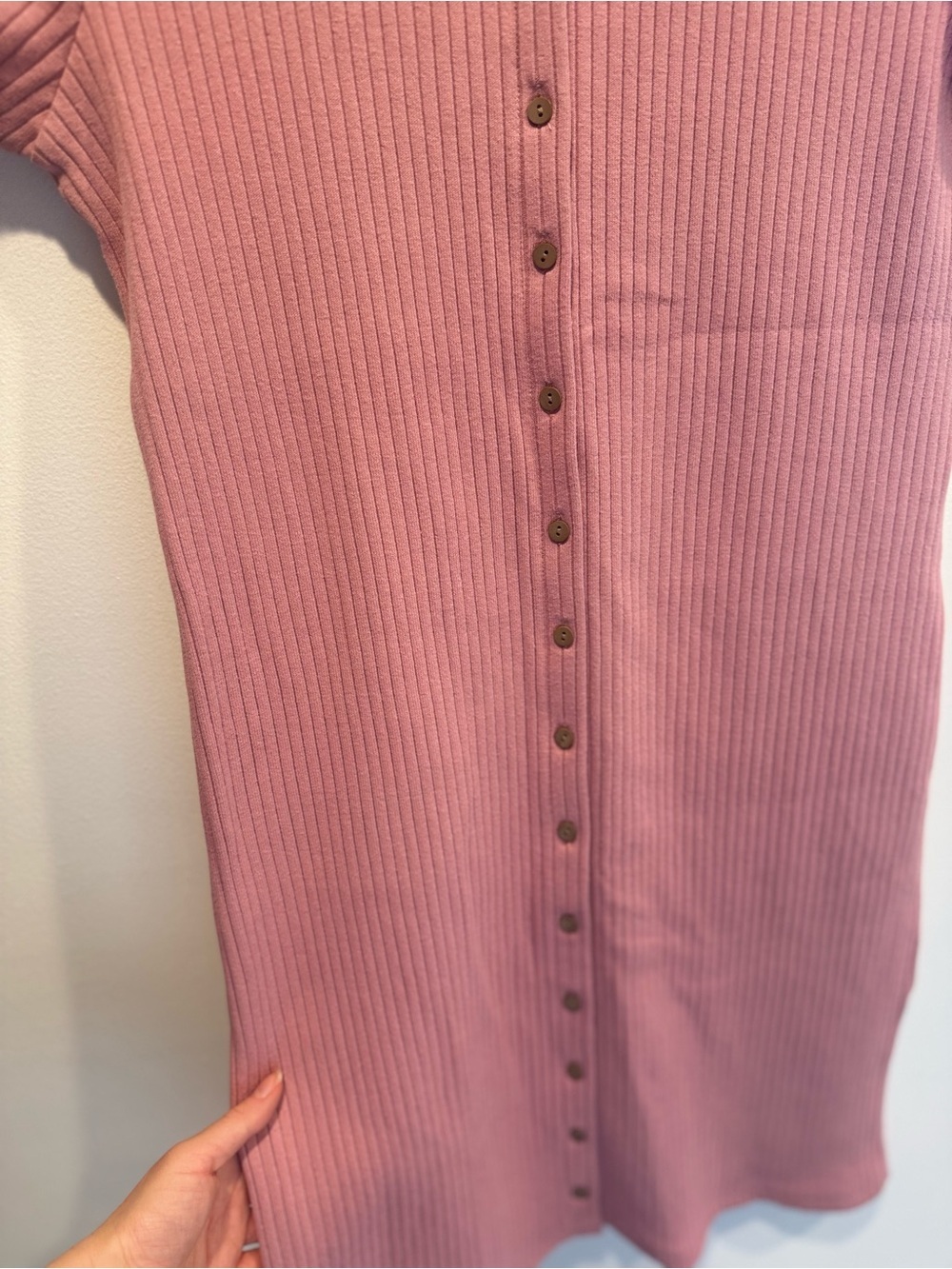 Madewell Ribbed Button-Front Mini Dress - Picture 5 of 6